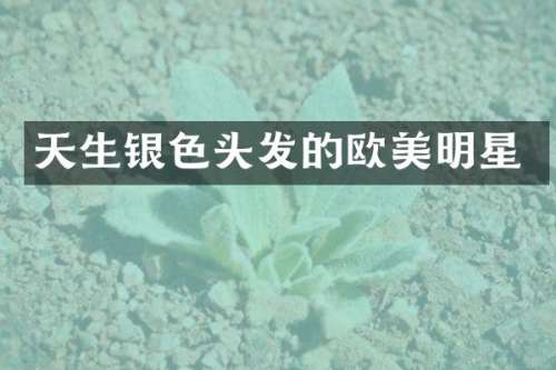 天生银色头发的欧美明星