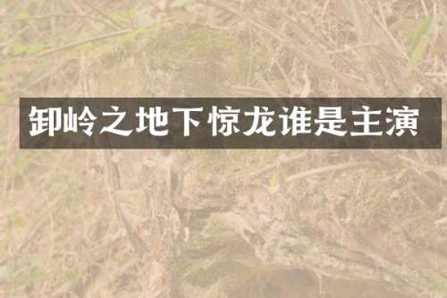 卸岭之地下惊龙谁是主演