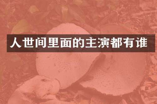 人世间里面的主演都有谁