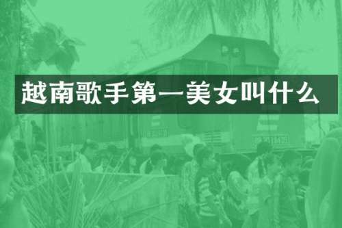 越南歌手第一叫什么