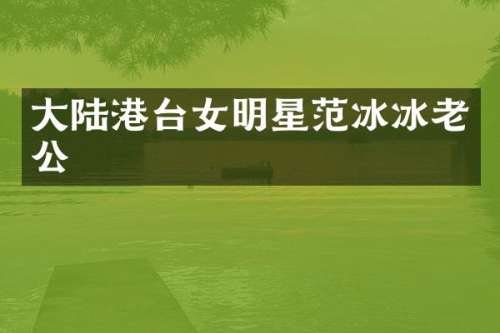 大陆港台女明星老公