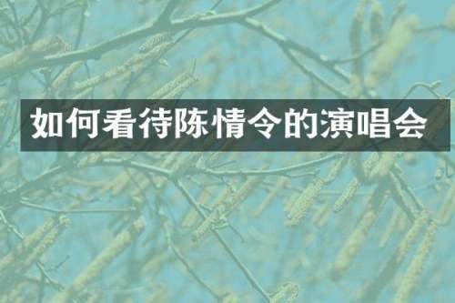 如何看待陈情令的演唱会