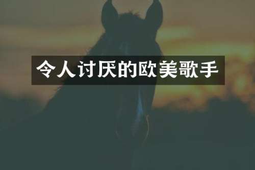 令人讨厌的欧美歌手