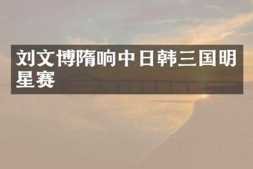 刘文博隋响中日韩三国明星赛