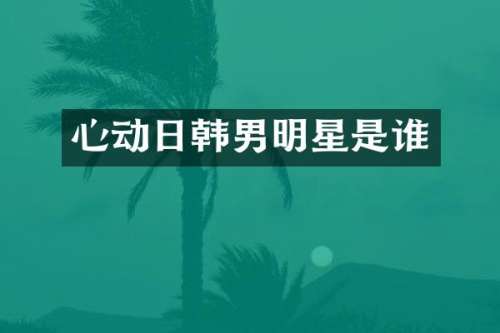 心动日韩男明星是谁