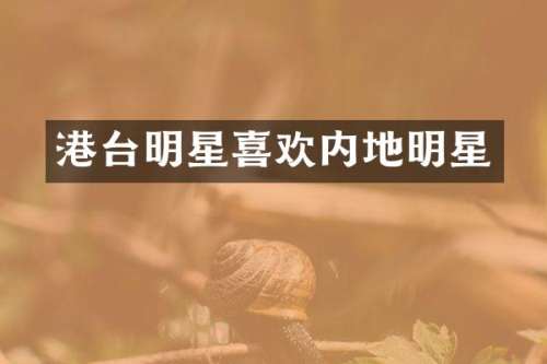 港台明星喜欢内地明星