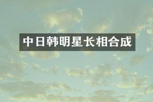 中日韩明星长相合成