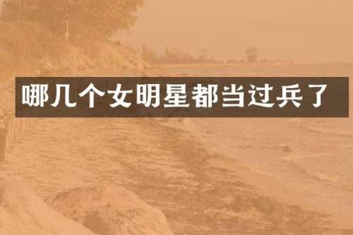 哪几个女明星都当过兵了