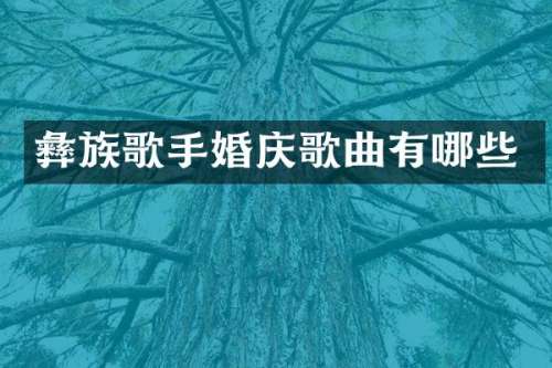 彝族歌手婚庆歌曲有哪些