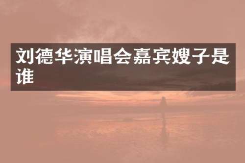 刘德华演唱会嘉宾嫂子是谁