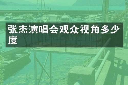 张杰演唱会观众视角多少度