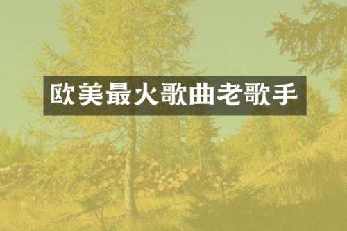 欧美最火歌曲老歌手