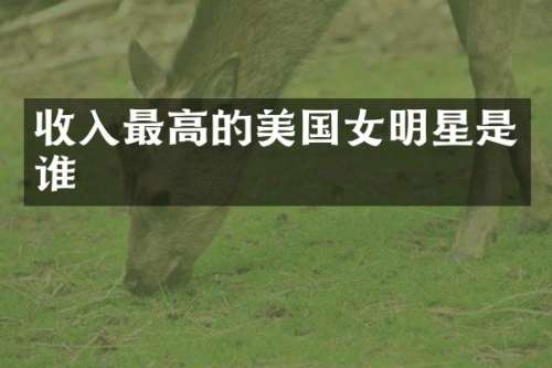 收入最高的美国女明星是谁