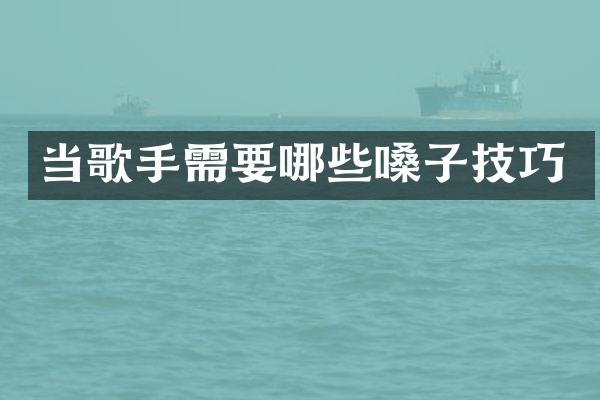 当歌手需要哪些嗓子技巧