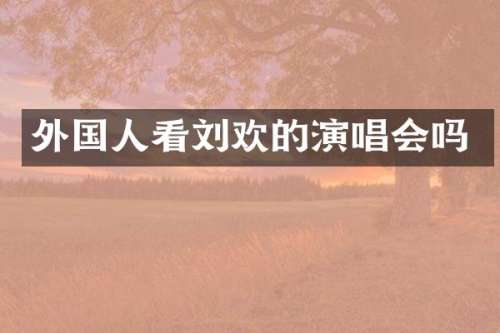 外国人看刘欢的演唱会吗