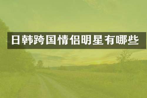 日韩跨国情侣明星有哪些
