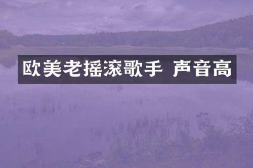 欧美老摇滚歌手 声音高