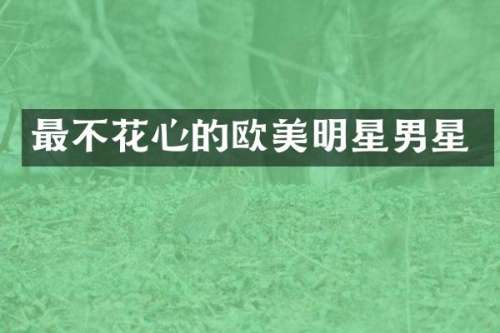 最不花心的欧美明星男星