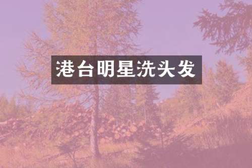 港台明星洗头发