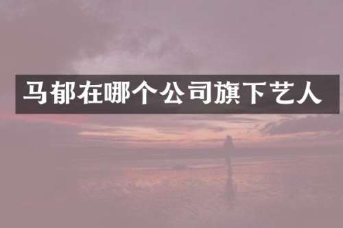 马郁在哪个公司旗下艺人