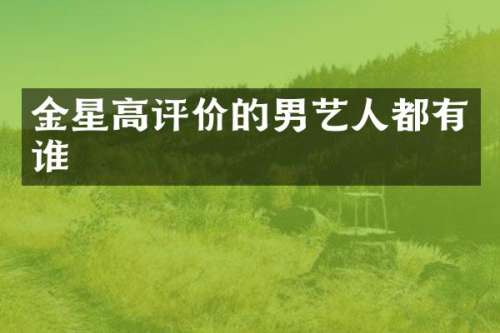 金星高评价的男艺人都有谁