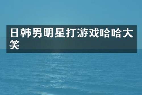 日韩男明星打游戏哈哈大笑