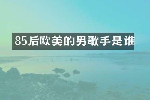 85后欧美的男歌手是谁