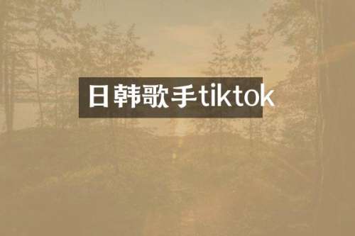 日韩歌手tiktok