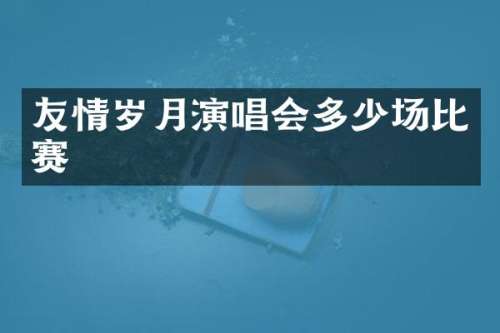 友情岁月演唱会多少场比赛