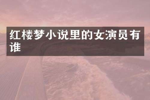 红楼梦小说里的女演员有谁