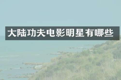 大陆功夫电影明星有哪些