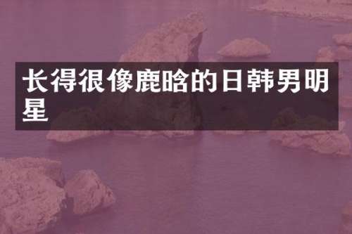 长得很像鹿晗的日韩男明星