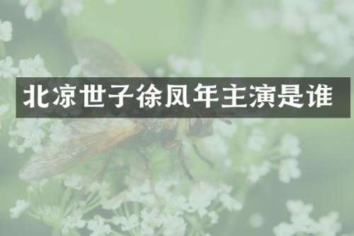 北凉世子徐凤年主演是谁