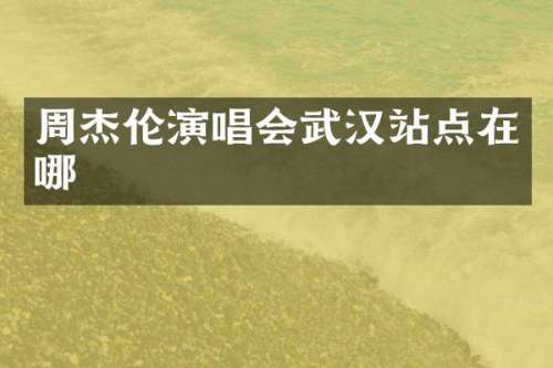 周杰伦演唱会武汉站点在哪