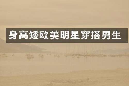 身高矮欧美明星穿搭男生
