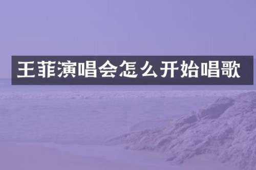 王菲演唱会怎么开始唱歌