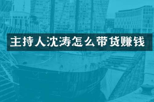主持人沈涛怎么带货赚钱
