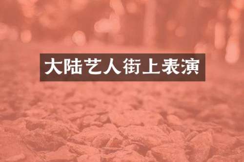 大陆艺人街上表演