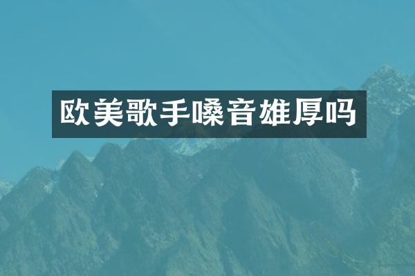 欧美歌手嗓音雄厚吗