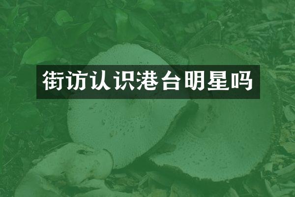 街访认识港台明星吗