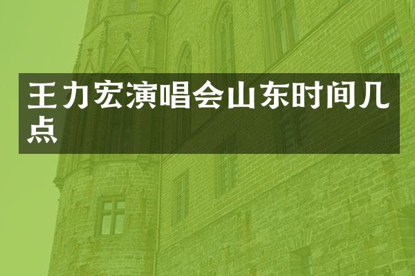 王力宏演唱会山东时间几点