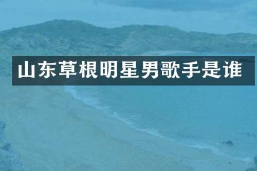 山东草根明星男歌手是谁