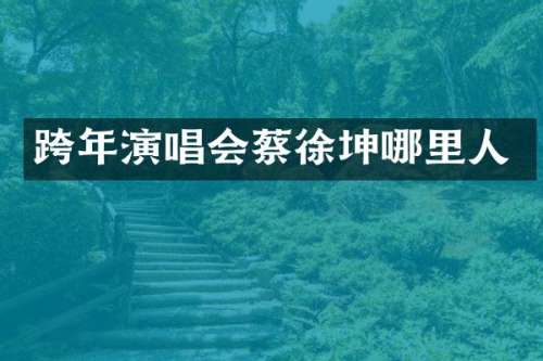 跨年演唱会蔡徐坤哪里人