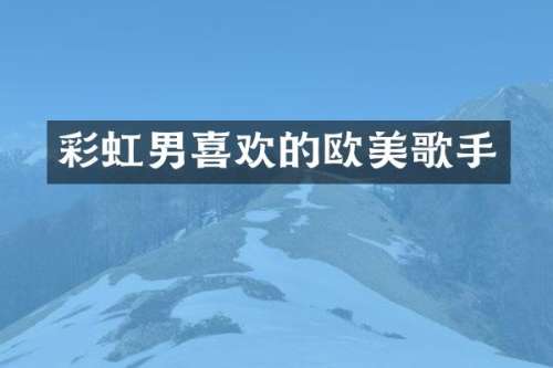 彩虹男喜欢的欧美歌手
