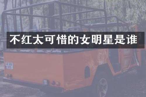 不红太可惜的女明星是谁