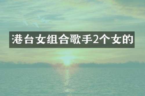 港台女组合歌手2个女的