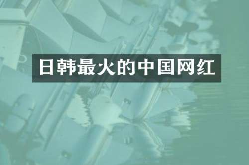 日韩最火的中国网红