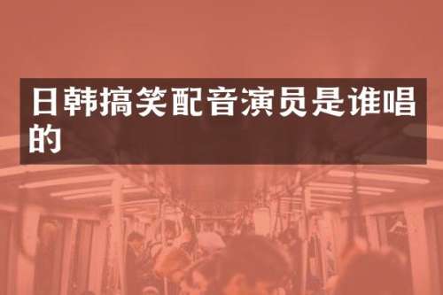 日韩搞笑配音演员是谁唱的