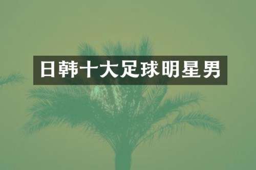 日韩十大足球明星男