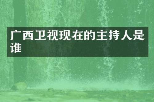 广西卫视现在的主持人是谁